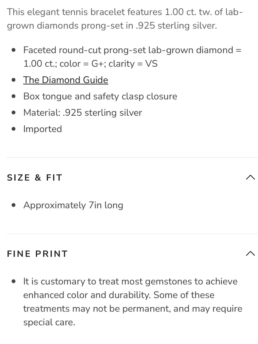 BRAND NEW! Silver Lab-Grown Diamond Tennis Bracelet | 1 ct. tw. | Comes in Box